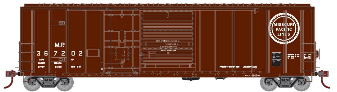 Athearn 24623 N FMC Combination Door Box Car Missouri Pacific #367202 1 Athearn 24623 N FMC Combination Door Box Car Missouri Pacific #367202