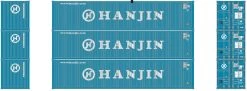 Athearn #17419 N 40’ Low-Cube Container HJCU (3 Pack)