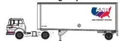 Athearn 90993 HO Ford C Tractor With 28’ Trailer - ANR Freight Systems