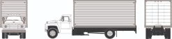 Athearn 10058 HO Ford F850 Box Van White
