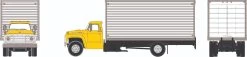 Athearn 10059 HO Ford F850 Box Van Yellow