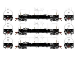 Athearn ATH16357 HO RTR 16K Clay Slurry Tank Car, OMYA Limestone Slurry/SHPX 3-Pack #1
