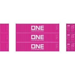 Athearn 20104 N 40ft Low Cube Container - Ocean Network Express (3 Pack)