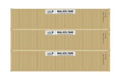 Athearn ATH20106 N 40ft Low Cube Container, ANYU #1 3-Pack