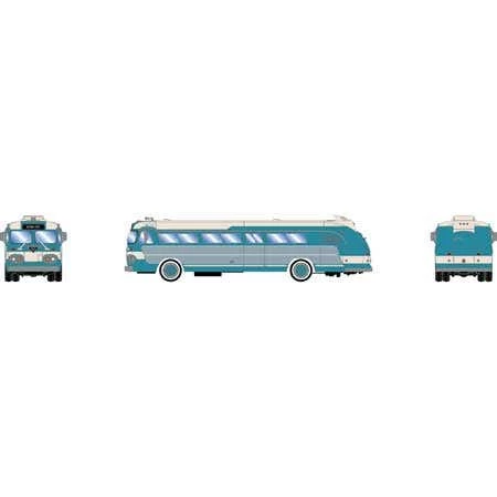 Athearn 29071 HO Intercity Bus - Teal And Cream 1 Athearn 29071 HO Intercity Bus - Teal And Cream