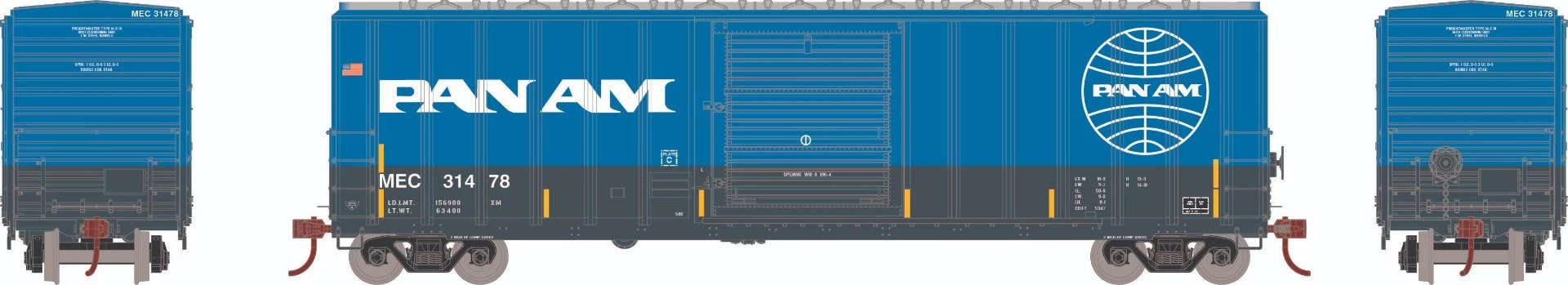 Athearn 25476 N 50ft FMC 5347 Boxcar Pam Am Railways #31578 1 Athearn 25476 N 50ft FMC 5347 Boxcar Pam Am Railways #31578