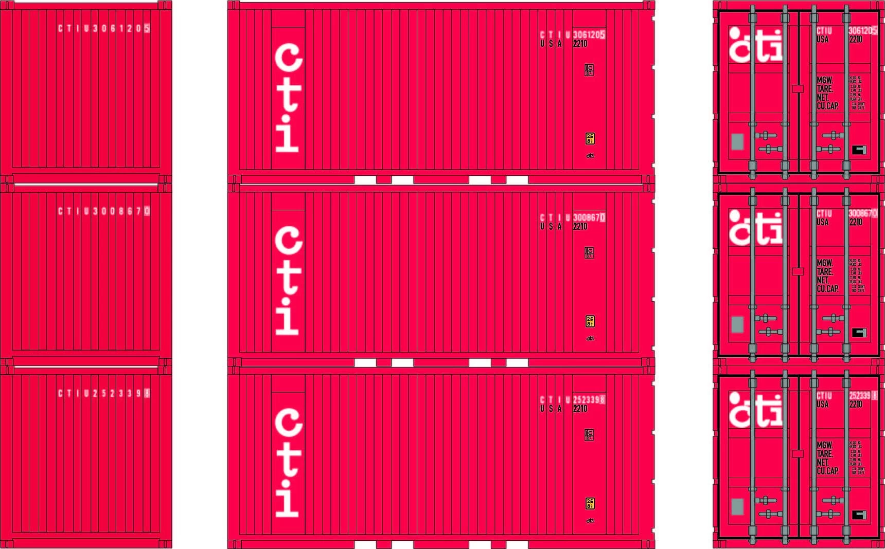 Athearn 28071 HO 20ft Corrugated Container With Panels Container Transport Int. #2523398 / 3008670 / 3061205 1 Athearn 28071 HO 20ft Corrugated Container With Panels Container Transport Int. #2523398 / 3008670 / 3061205