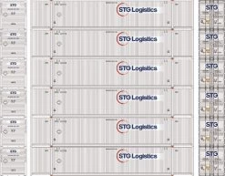 Athearn 28519 HO 53ft CIMC Container STG Logistics 6 Pack