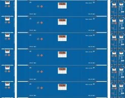 Athearn 28522 HO 53ft CIMC Container Yellow 6 Pack