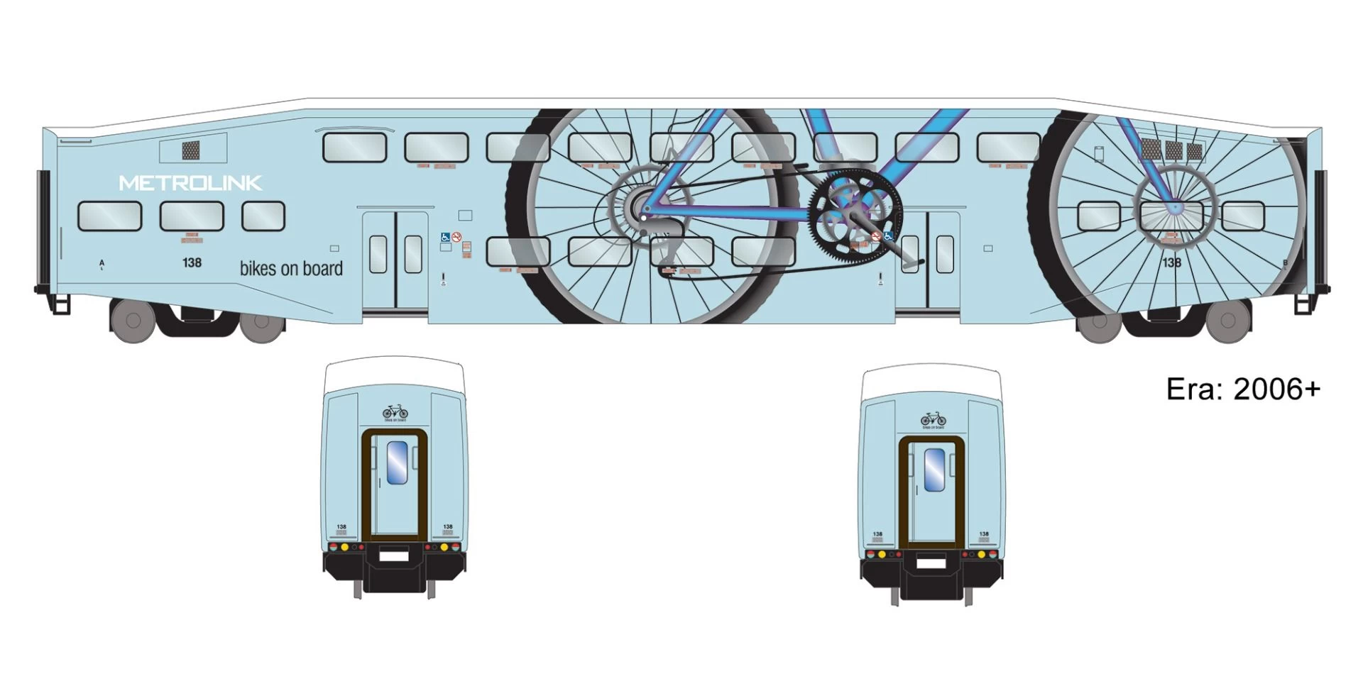 Athearn ATH28581 N Bombardier Bicycle Coach, Metrolink #138 1 Athearn ATH28581 N Bombardier Bicycle Coach, Metrolink #138