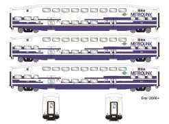 Athearn ATH28585 N Bombardier Coach, Metrolink As Delivered 3-Pack