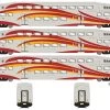 Athearn ATH28593 N Bombardier Coach, New Mexico Railrunner 3-Pack