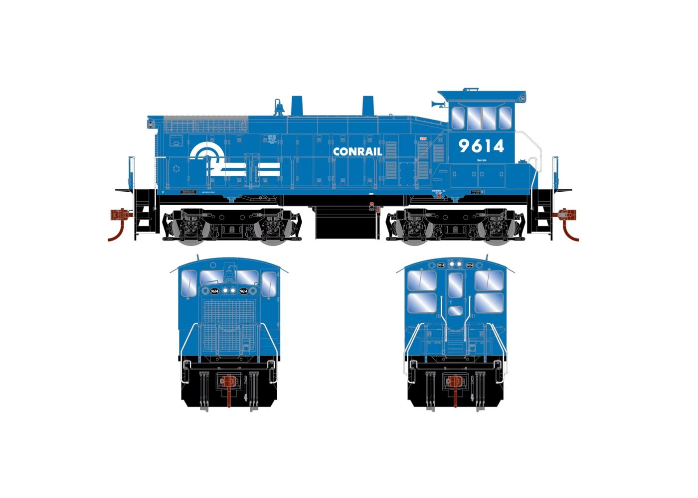Athearn ATH28662 HO RTR EMD SW1500, Standard DC, Conrail #9614 1 Athearn ATH28662 HO RTR EMD SW1500, Standard DC, Conrail #9614