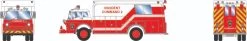 Athearn 29471 HO Ford C Rescue Truck County Fire Department #2