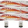 Athearn ATH29714 HO Bombardier Coach, New Mexico Railrunner 3-Pack