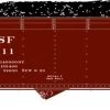 Athearn 33077 HO 40ft 3-Bay Offset Hopper Santa Fe #78511