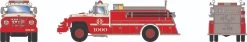 Athearn 4571 HO Ford F850 Pumper Santa Fe #1000