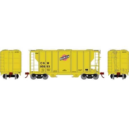Athearn 172445 N PS-2 2600 Covered Hopper - Chicago North Western #95693 1 Athearn 172445 N PS-2 2600 Covered Hopper - Chicago North Western #95693