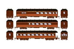 Athearn ATH73039 HO RTR Harriman 60ft Arch Roof Set, Illinois Central 3-Pack