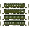 Athearn ATH84857 HO 50ft Old Time Overland Passenger Set, Great Northern