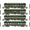 Athearn ATH84859 HO 50ft Old Time Overland Passenger Set, Southern