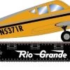 Athearn 96449 HO 40ft Flat Car With Plane Rio Grande #23077
