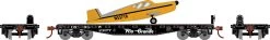 Athearn 96449 HO 40ft Flat Car With Plane Rio Grande #23077