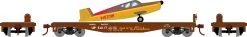Athearn 96451 HO 40ft Flat Car With Plane Union Pacific #54117