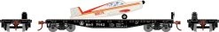 Athearn 96453 HO 40ft Flat Car With Plane Baltimore & Ohio #7012