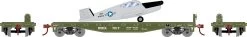 Athearn 96455 HO 40ft Flat Car With Plane Air Force #7017