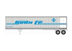 Athearn ATH16087 HO RTR 45ft Fruehauf Z-Van Trailer, Santa Fe #254006