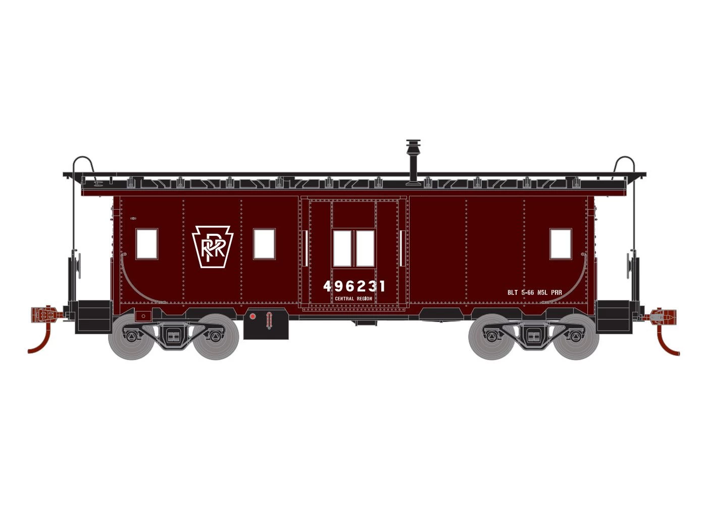 Athearn ATH24321 N Bay Window Caboose, Pennsylvania Railroad #496231 1 Athearn ATH24321 N Bay Window Caboose, Pennsylvania Railroad #496231