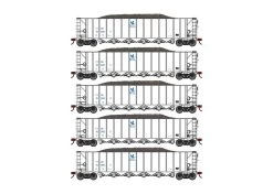 Athearn ATH98491 HO RTR 5-Bay Rapid Discharge Hopper, ITGX/White 5-Pack #3