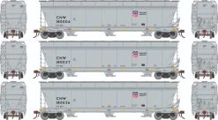 Athearn 12949 N ACF 4600 Covered Hopper Union Pacific #180004/180027/180036 3 Pack