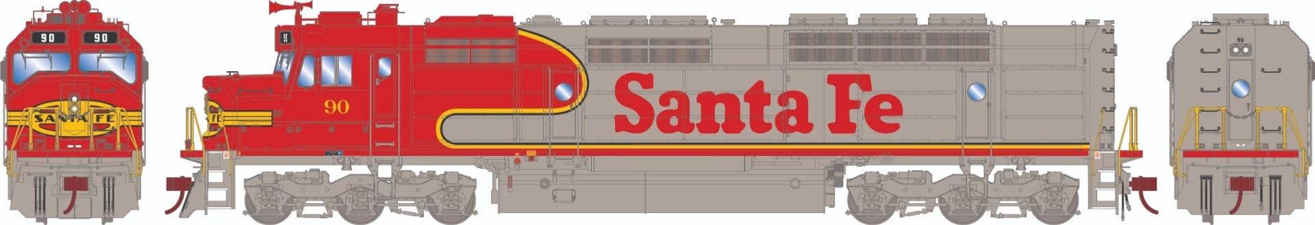 Athearn 19180 N EMD FP45 Diesel Locomotive Santa Fe - Superfleet #90 With Sound 1 Athearn 19180 N EMD FP45 Diesel Locomotive Santa Fe - Superfleet #90 With Sound