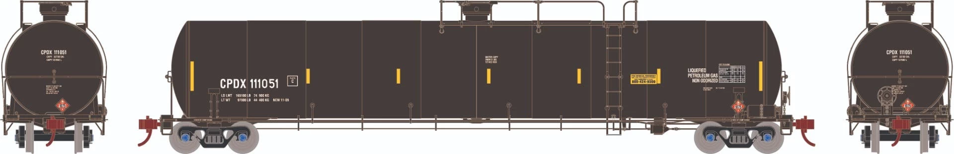 Athearn GN16906 N 33k Gallon LPG Tank Car Chevron USA #11051