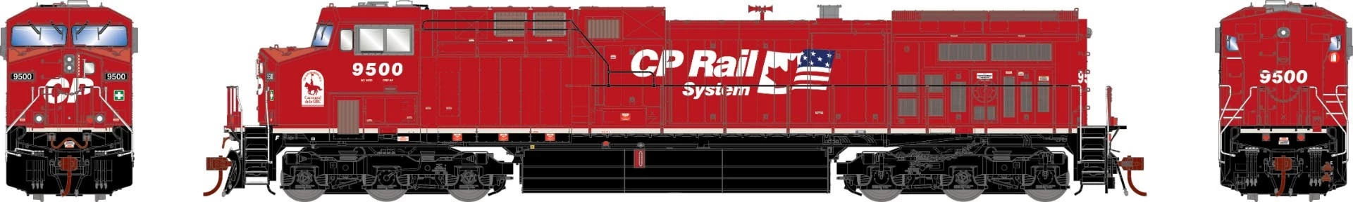 Athearn G31782 HO GE AC4400CW CP Rail System #9500 With Sound 1 Athearn G31782 HO GE AC4400CW CP Rail System #9500 With Sound