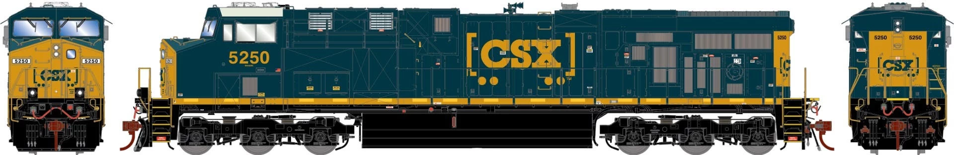 Athearn G83092 HO GE ES44DC Diesel Locomotive CSX #5250 DCC Ready 1 Athearn G83092 HO GE ES44DC Diesel Locomotive CSX #5250 DCC Ready