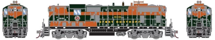 Athearn #G82252 GP7 Diesel Locomotive Without Sound - GN #608 1 Athearn #G82252 GP7 Diesel Locomotive Without Sound - GN #608