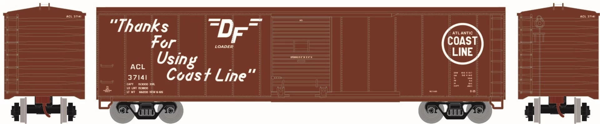 Athearn 2989 N 50ft PS-1 Single Sliding Door Boxcar Atlantic Coast Line #37141 1 Athearn 2989 N 50ft PS-1 Single Sliding Door Boxcar Atlantic Coast Line #37141