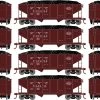 Athearn RoundHouse 50011 HO 34ft 2-Bay Ribbed Side Hopper New York Central 4 Pack
